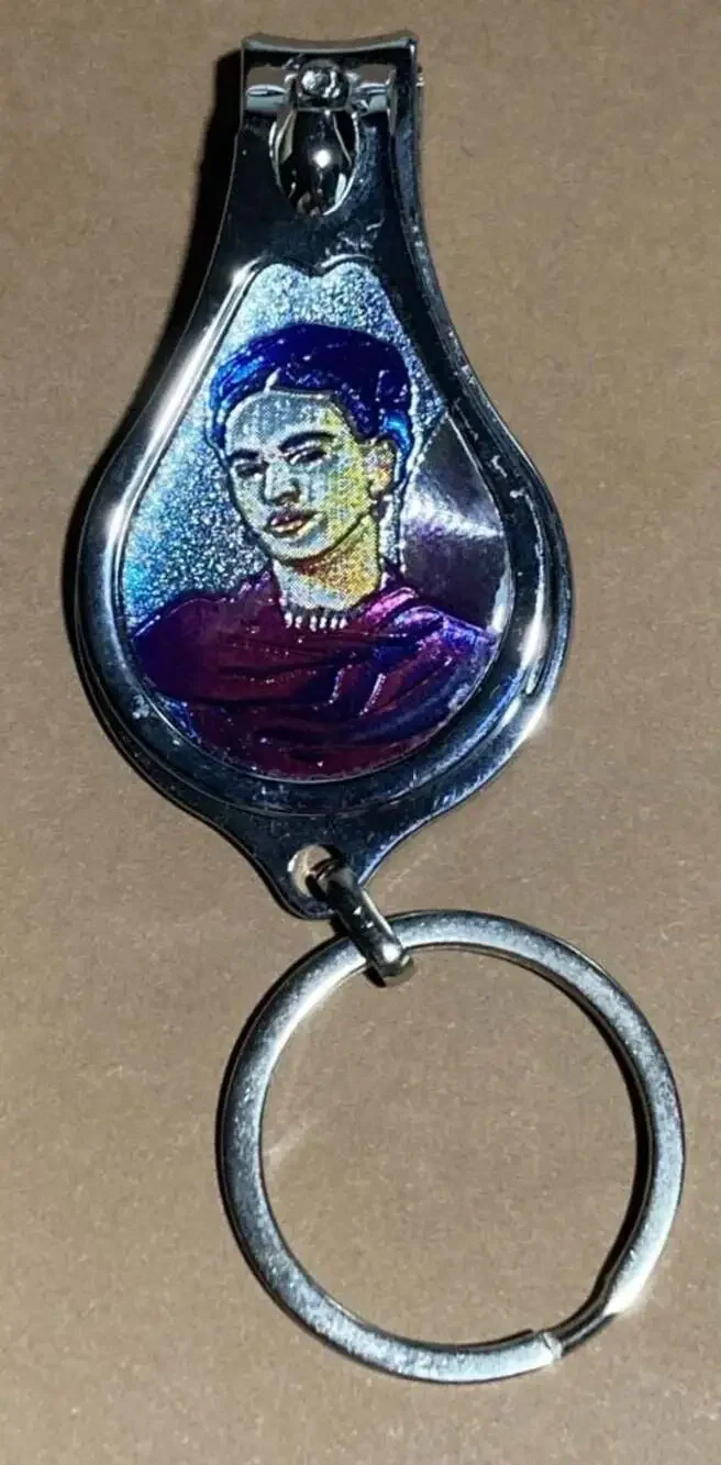 Frida Kahlo Portrait Nail Clipper Bottle Opener Keychain